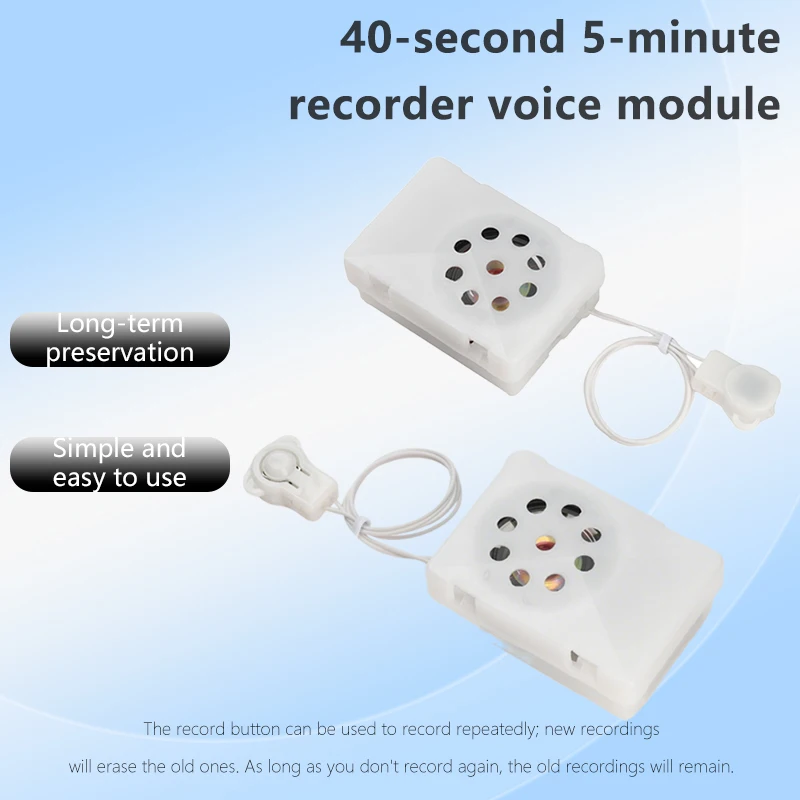 LIZAO 40s/5min Voice Recorder Module Reusable Sound Recording Chip for DIY Greeting Cards Toys Projects
