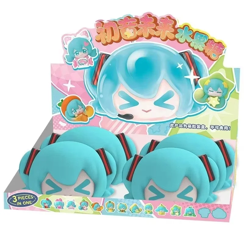 Image of Hatsune Miku Fruchtbonbon-Thema Blind Box Niedliche Mini-Figur Auto-Ornament Anime Sammlerstück Desktop-Dekoration Geschenk