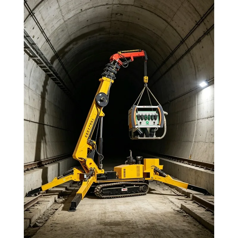

All Terrain Spider Crane 3T 5T Crawler Tracked Mobile Lifting Platform Wide Base Basket Optional Construction Spain Market OEM