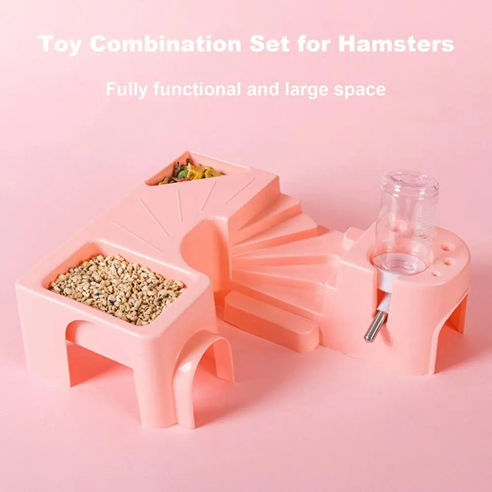 Bite-resistant Hamster Habitat Spacious Hamster Cage with Water Bottle for Small Ideal Home for Hedgehogs Chinchillas for Play