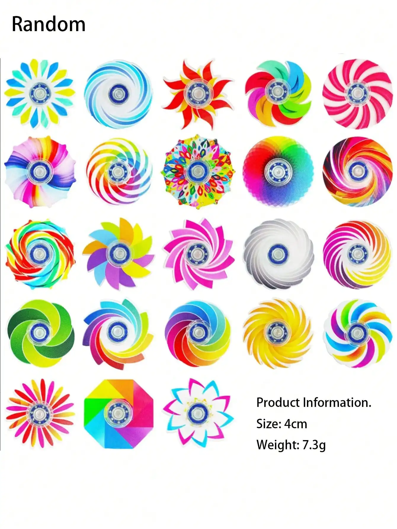 Random Fidget Spinners Toys 1/2/3/5PCS Easter Basket Stuffers Sensory Fidget Toys for Kids Adults Pop Stress Relief ADHD Autism