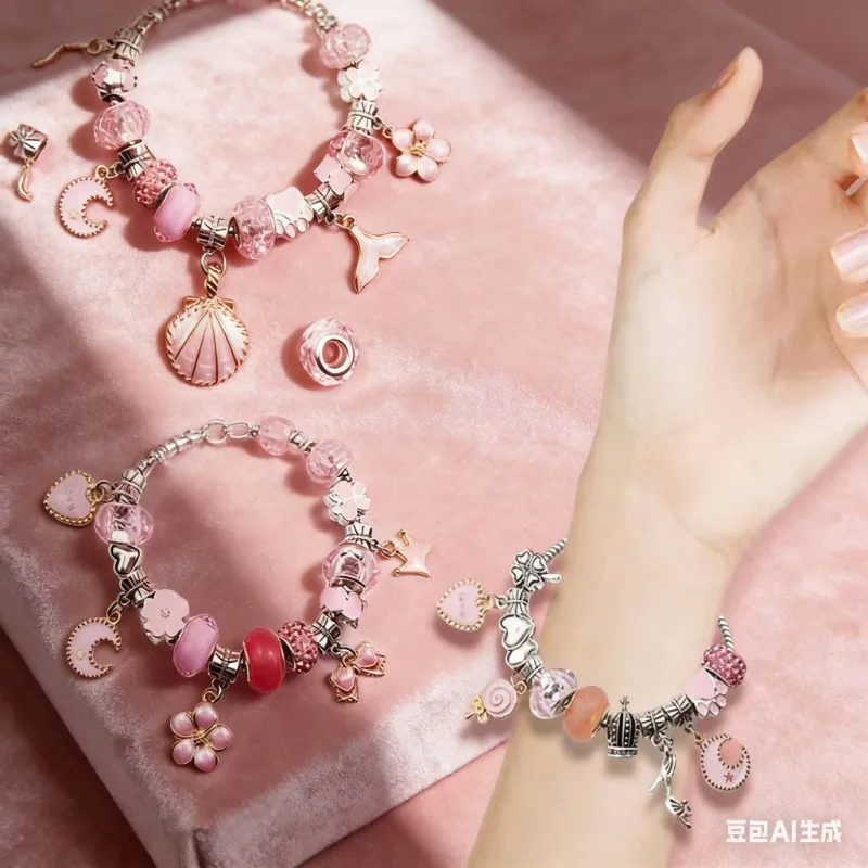 

Набор для рукоделия с бусинами, ассортимент свободных бусин и разделителей, материалы и необходимые инструменты для изготовления браслетов и ожерелий