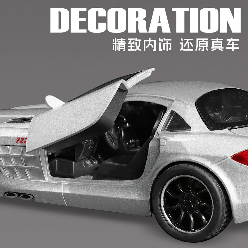 1:32 Mercedes-Benz SLR Stirling Moss Alloy Car Model Diecasts & Toy Vehicles Toy Car Metal Collection Model Kids Gift