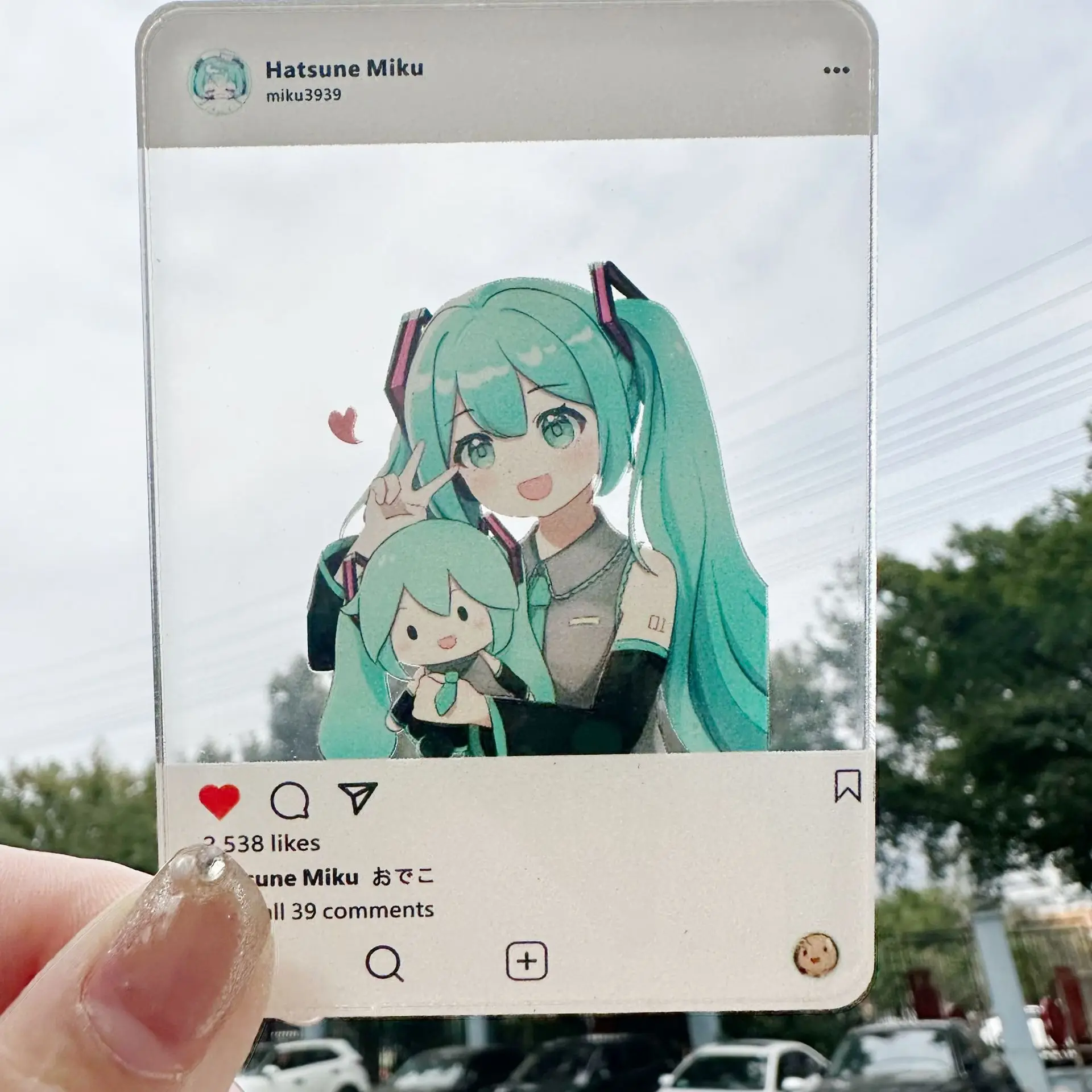 Multiple styles Anime Hatsune Miku Q Version kawaii Acrylic transparent card Model Desk Decor doll Toy Collect Gifts