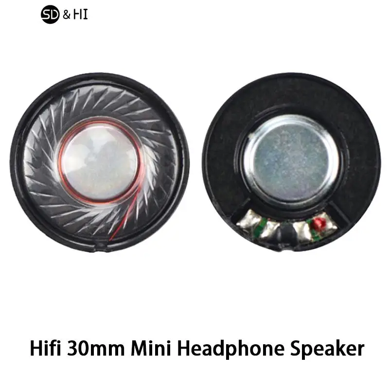 

Hi-Fi 30 мм мини-наушники, динамик 32 Ом, Накладные наушники, драйвер для наушников Blutooth, запасные части для самостоятельной сборки, новинка, искусственные наушники 2 шт.