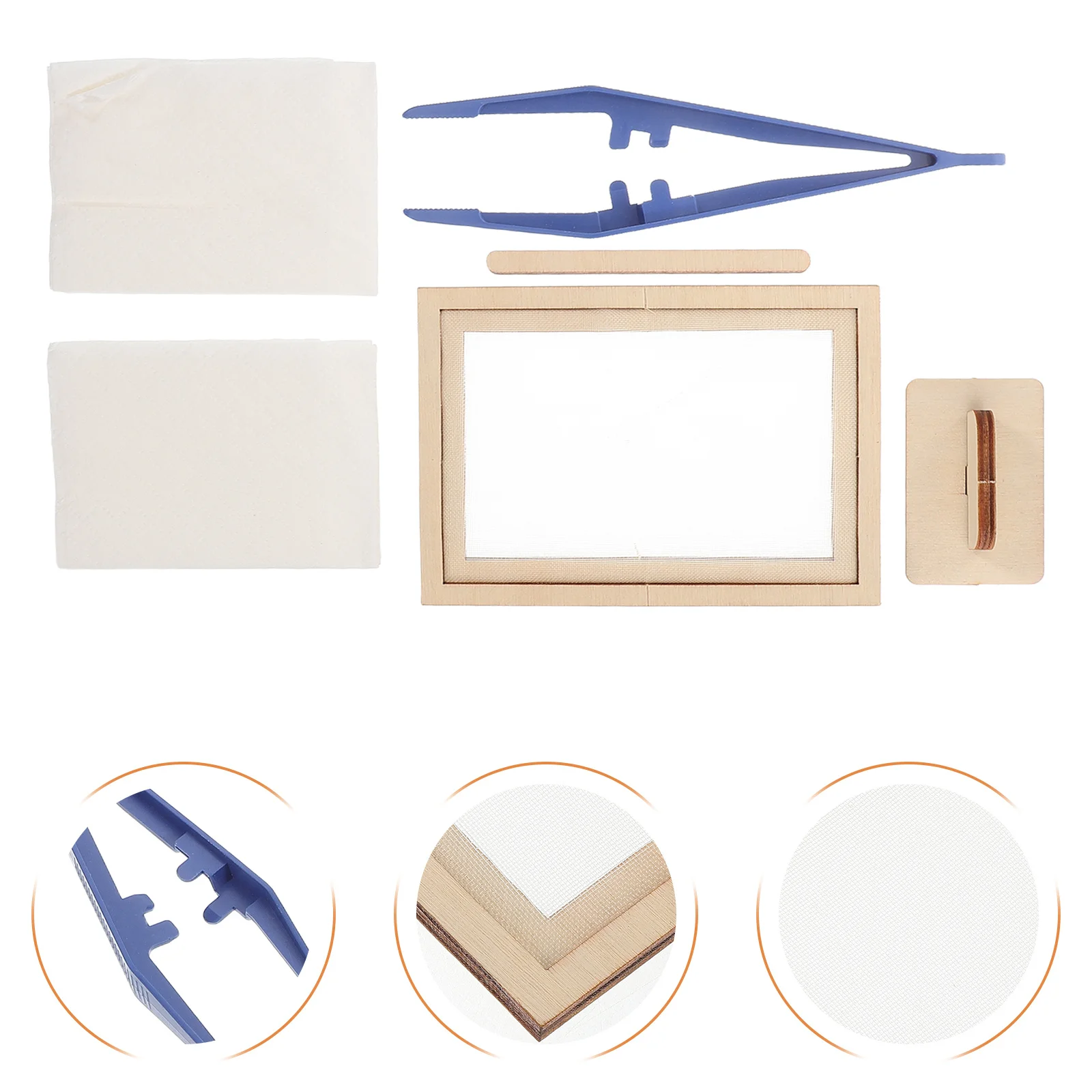 مجموعة واحدة من أدوات صنع الورق DIY للأطفال، مجموعة حرف يدوية تعليمية عتيقة للأطفال مع إطارات خشبية إبداعية