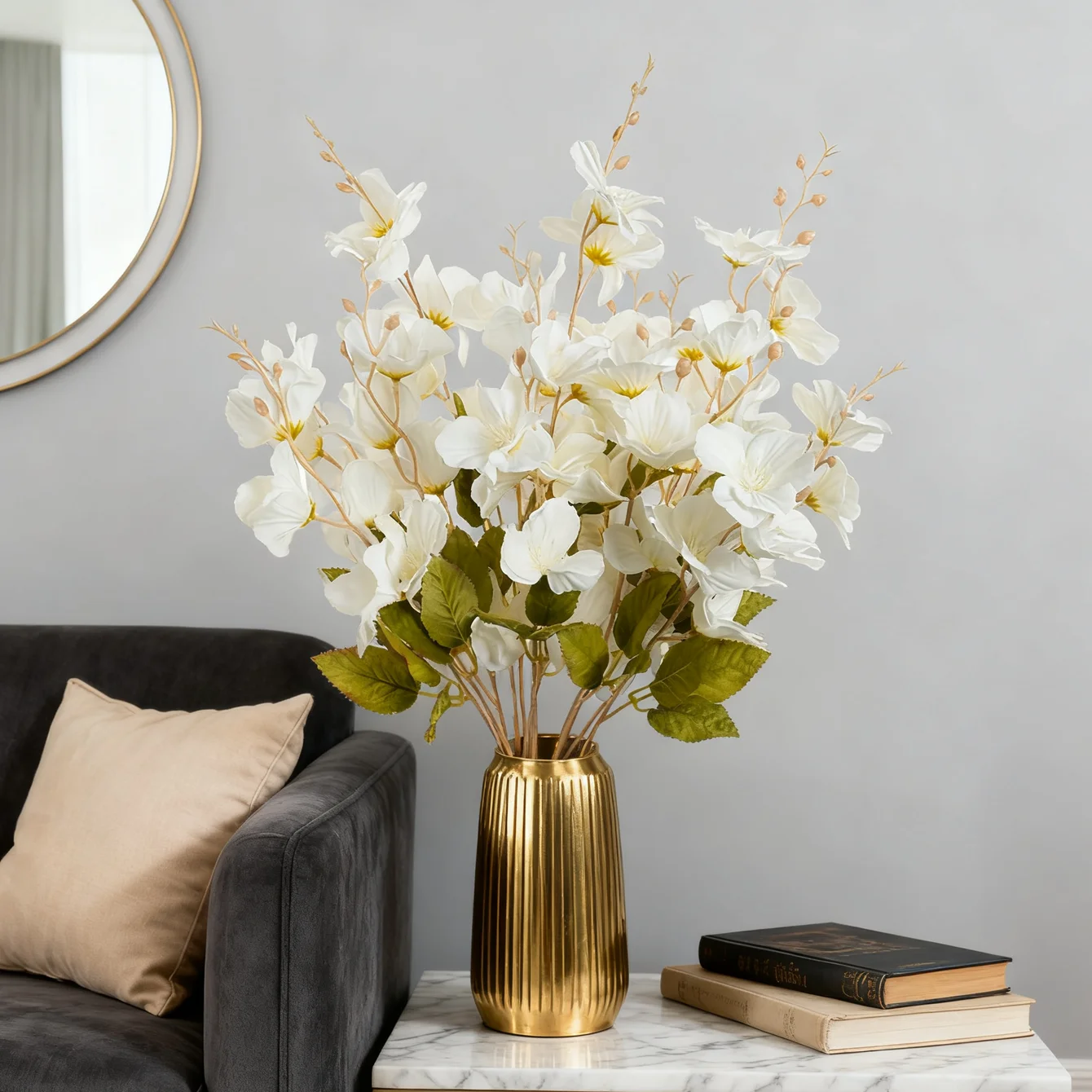Künstliche Blumen Seiden-Magnolie Outdoor-Kranz Hochzeits-Brautstrauß Heim Zimmer Garten Valentinstag Girlande DIY Geschenk Tischdekoration