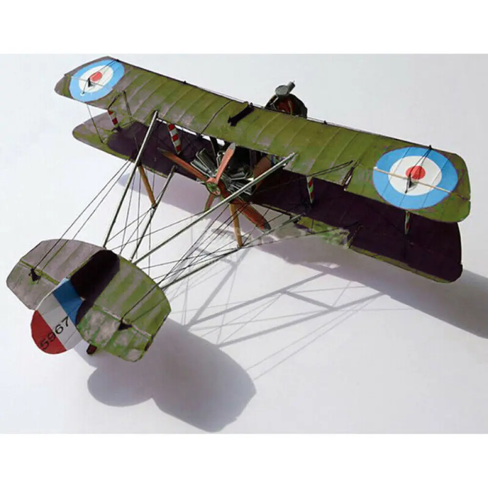 1:33 Scale WWI Airco DH.2 British Single-seat Biplane Aircraft Paper Model Kit Handmade Toy DIY Collection Gift Home Decoration