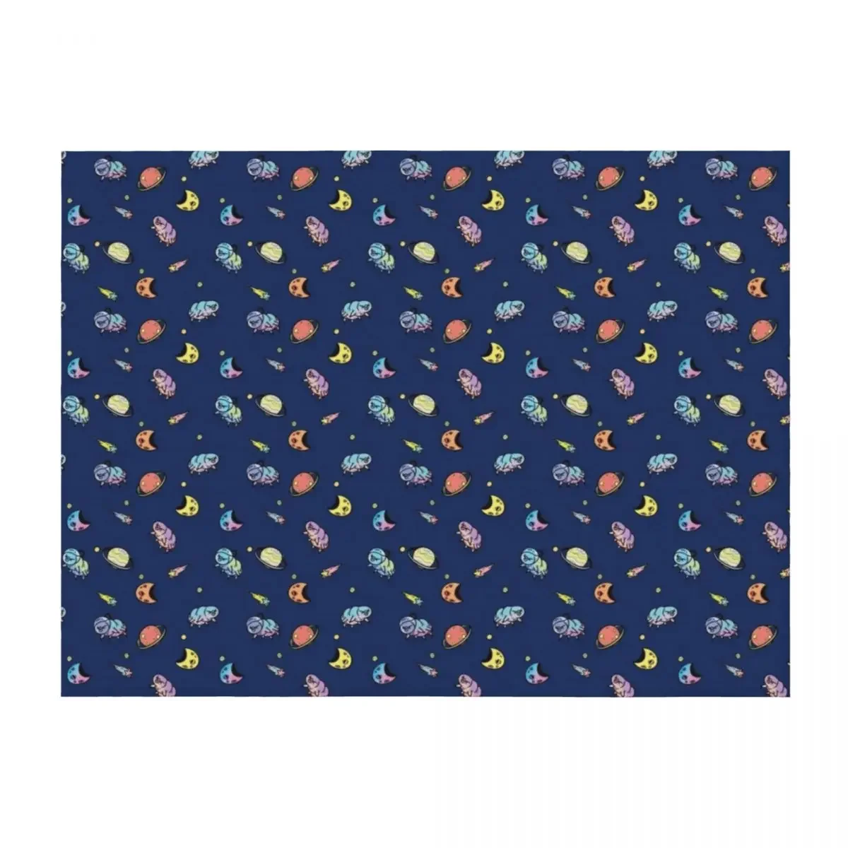 

Tardigrade Space Pattern Blue Throw Blanket Comforter Personalized Gift Thin bed plaid Blankets