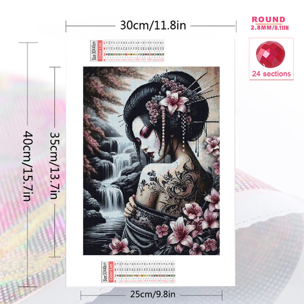 Momoart Diamond Painting Woman Portrait Craft Kit Mosaic Waterfall DIY Full Square Round Diamond Embroidery Flower Handicraft