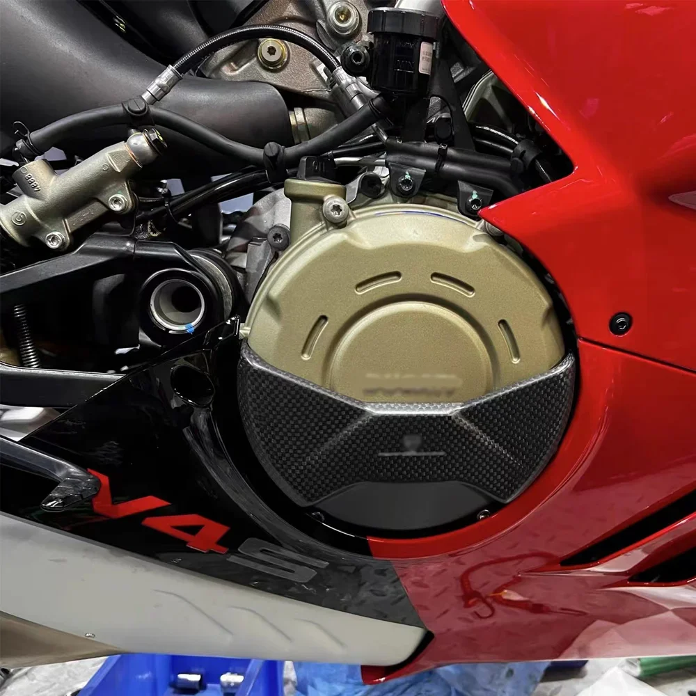 

Для DUCATI PANIGALE V4 V4S V4R V4SP 2018 2019 2020 2021 2022 2023 2024 2025 защитная крышка двигателя из углеродного волокна аксессуары