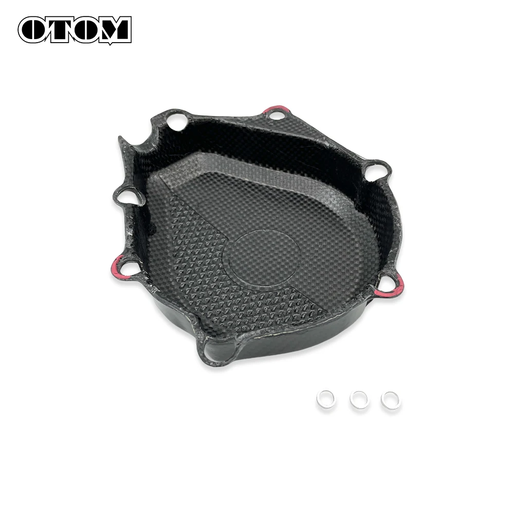 OTOM Motorcycle Engine Ignition Guard Carbon Fiber Magneto Protection Cover For KTM HUSQVARNA GASGAS EXC XCFW FE EC 450 500 2024