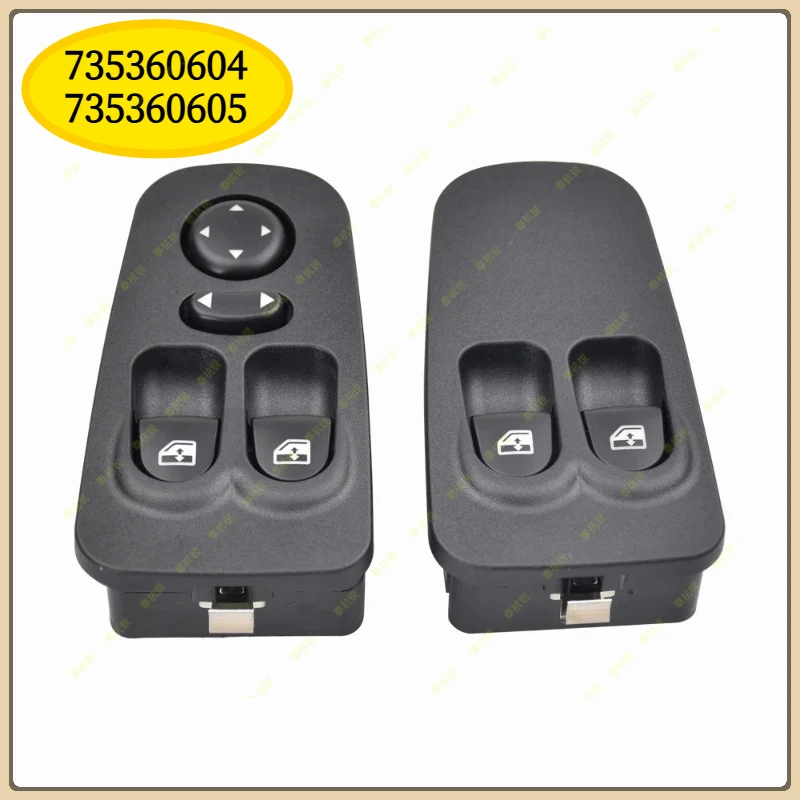 

735360605 735360604 For Fiat Lancia Ypsilon 1.2 JTD 1.4 2003-2011 Window Control Switch Rearview Mirror Adjust Electric