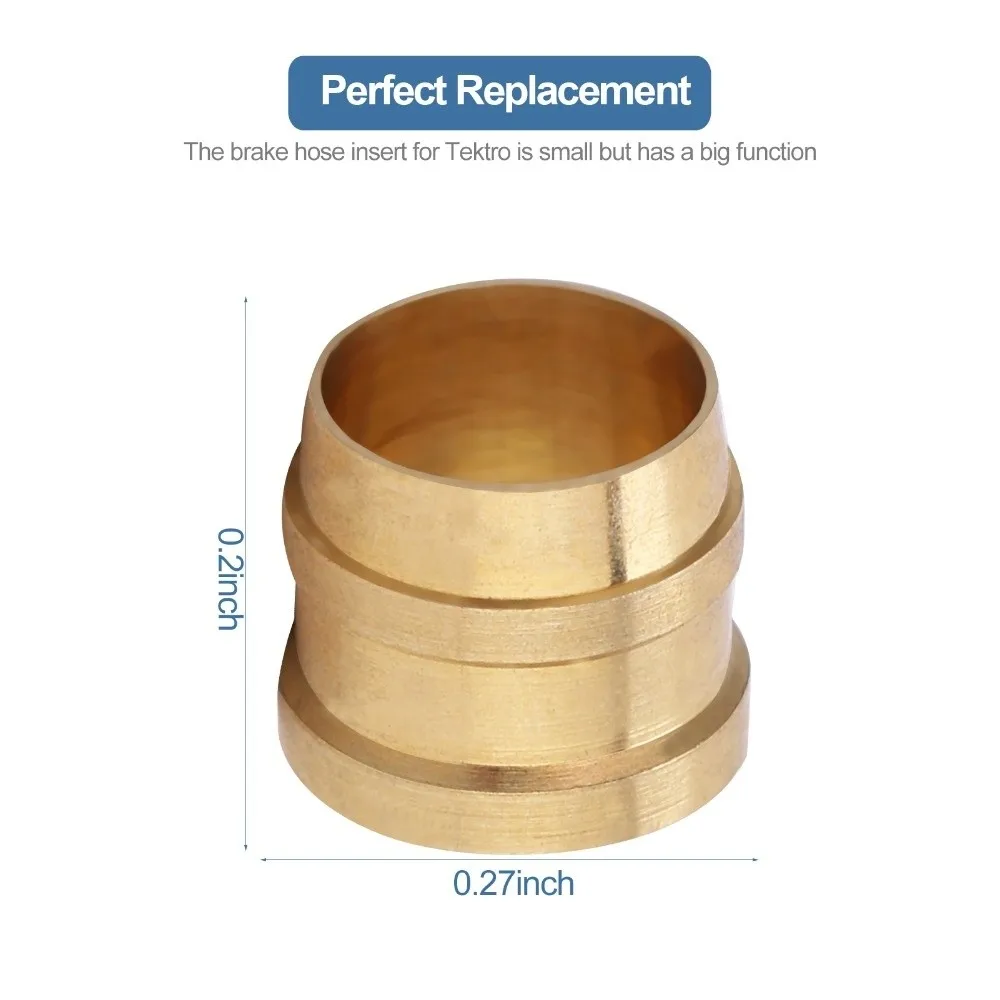 Peças de freio hidráulico de bicicleta, conector de azeitona para kit de mangueira de freio tektro, substituição de freio a disco, inserção de mangueira de freio
