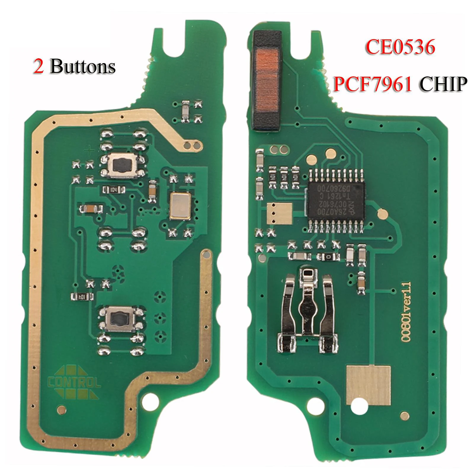 jingyuqin 10PCS/Lot Remote Car Key Circuit Board For Citroen For Peugeot 433MHZ ID46Chip CE0523 PCF7941 CE0536 PCF7961 ASK/FSK