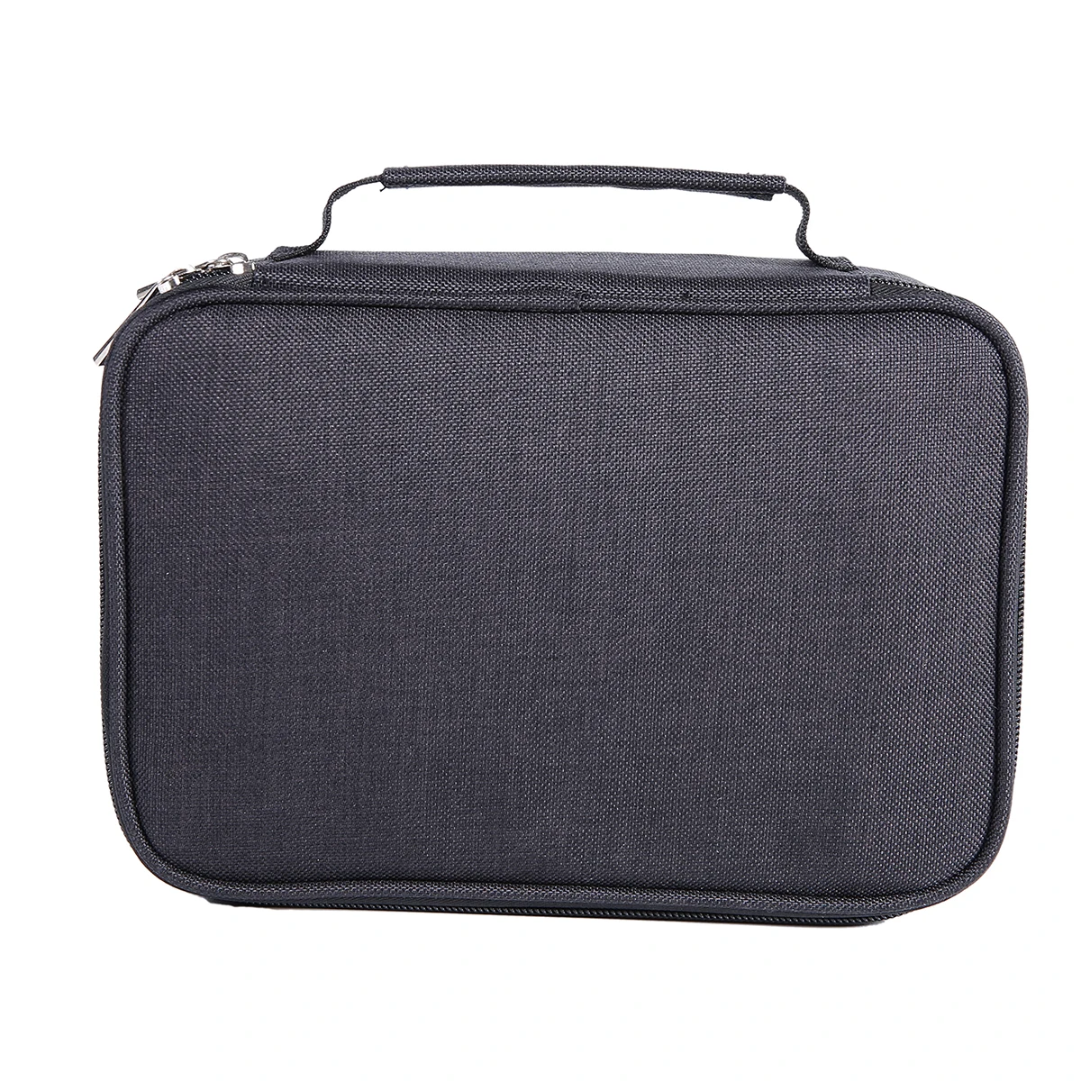 

1pcs Pencil Case Large Capacity Multifunction Canvas Pencil Box For Art Office Makeup Supplies Lightweight With Handle Black