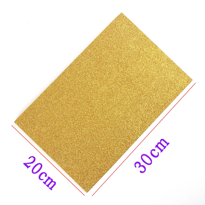 5pcs/pack A4（20cm*30cm）Powder Glitter EVA Foam Paper Sponge Sheet Handmade Kids DIY Crafts Wedding Party Supplies