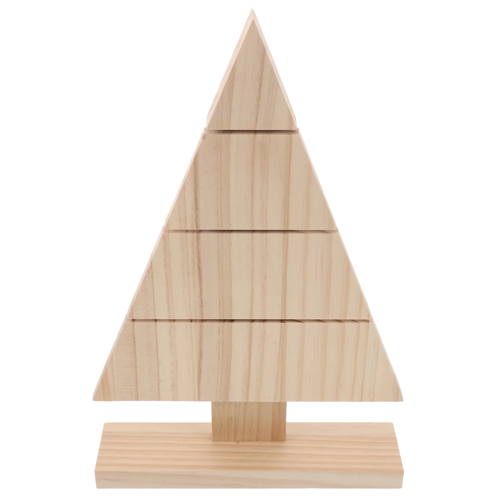 

Unfinished Wooden Christmas Tree Stand Rustic DIY Farmhouse Style Tabletop Decoration Hand Paint Xmas Decor Wood Tree Cutout