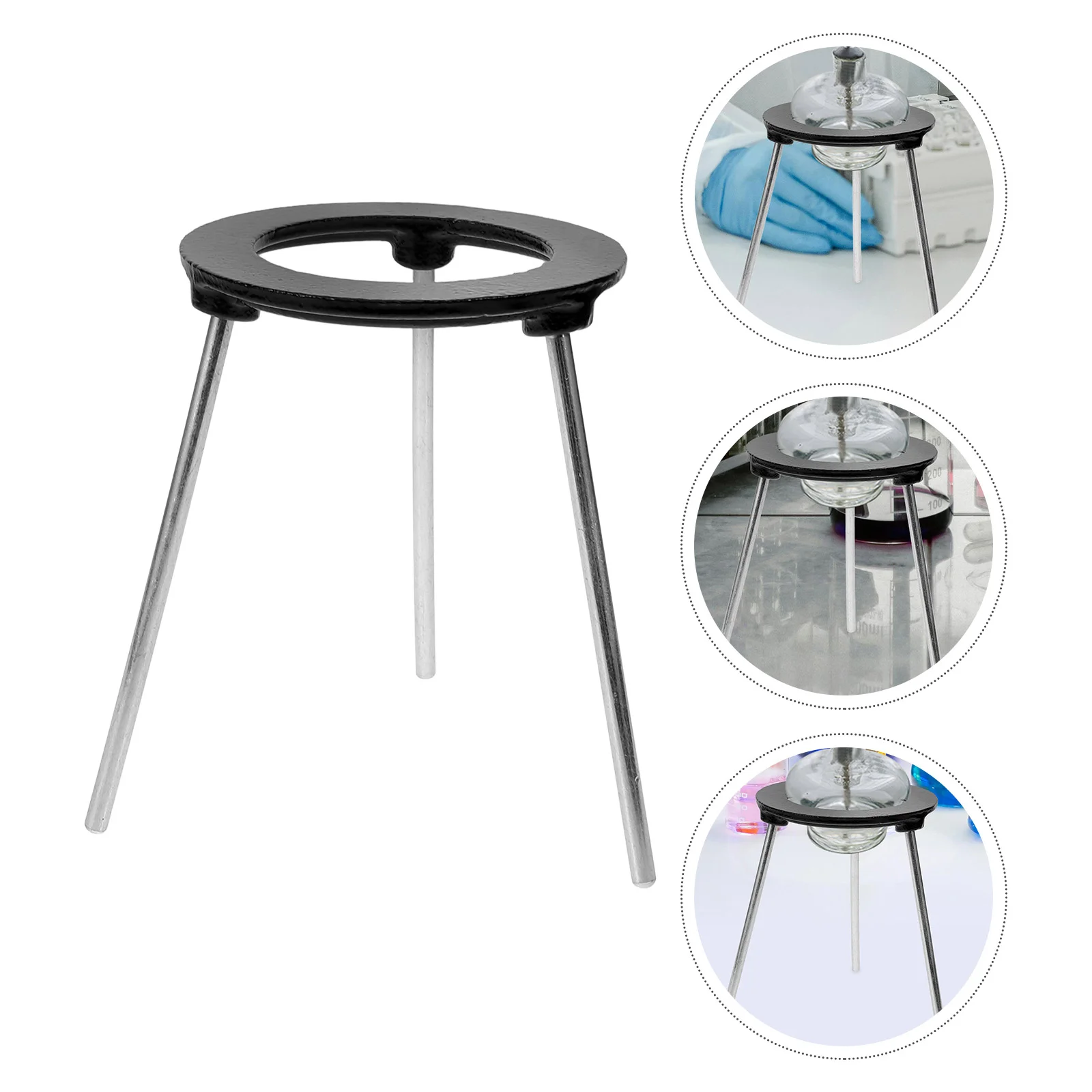 

Tripod Holder Small Heater Alcohol Lamp Stand Bunsen Burner Lab Support Laboratory Supplies
