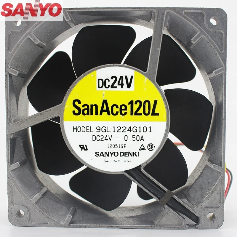 

For Sanyo 9GL1224G101 12038 24V 0.5A 12cm cooling fan temperature gale 120*120*38mm