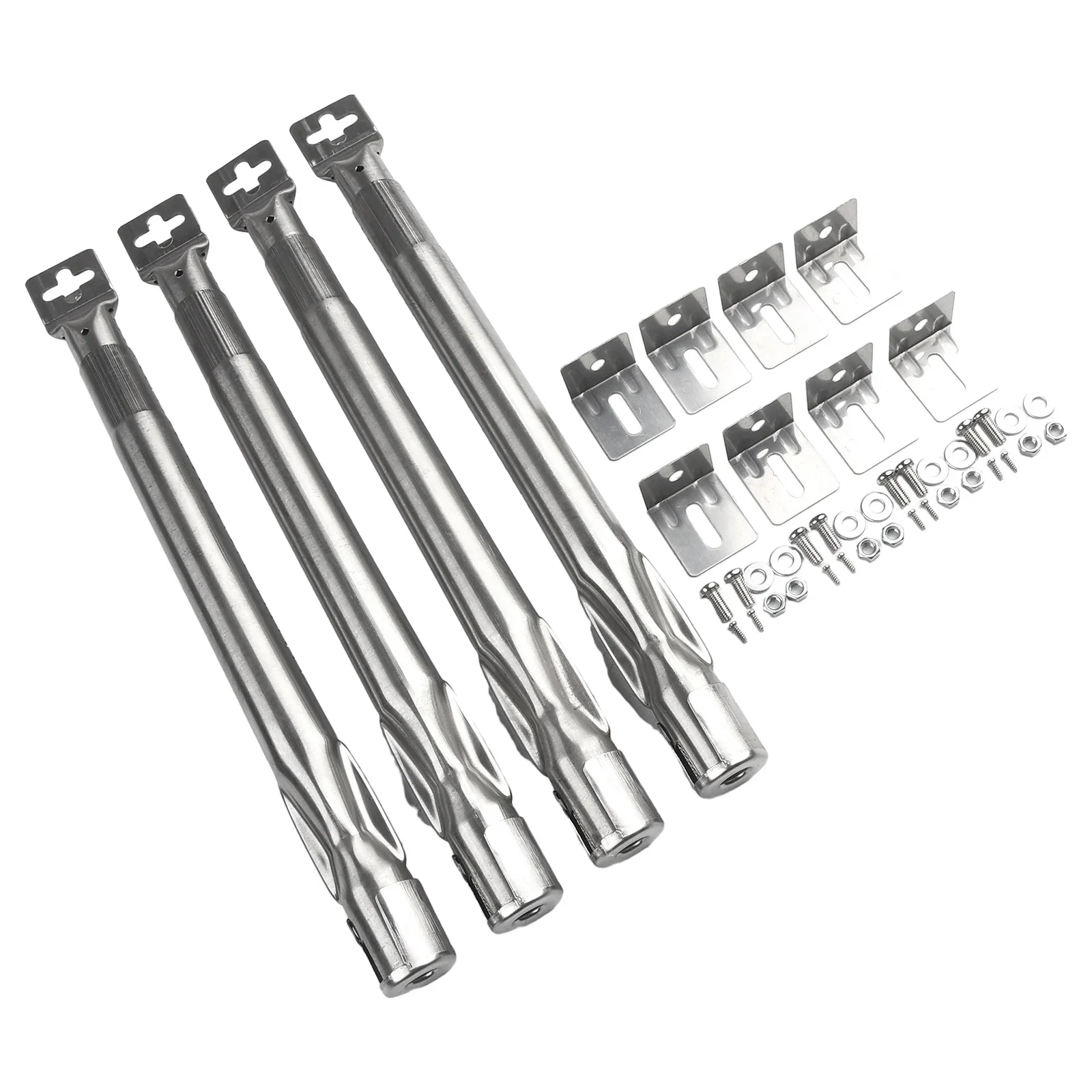 

Universal Stainless Steel Burner Set 35- 42 Cm Adjustable Burner Hole Diameter 11mm Outdoor Cooking BBQ Grill Replacement Parts