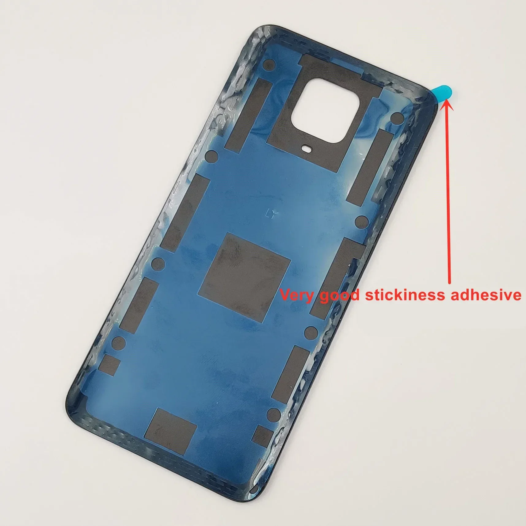 Cubierta de batería de vidrio para Xiaomi Redmi Note 9S / Note 9 Pro, tapa de puerta trasera dura, carcasa de Panel + adhesivo adhesivo