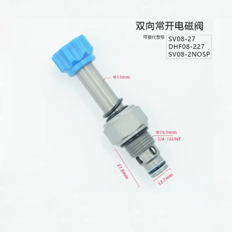 

Threaded Cartridge Hydraulic Solenoid Pressure Relief Valve Two-way Normally Open SV08-27 SV6-08-2NOSP 08-227