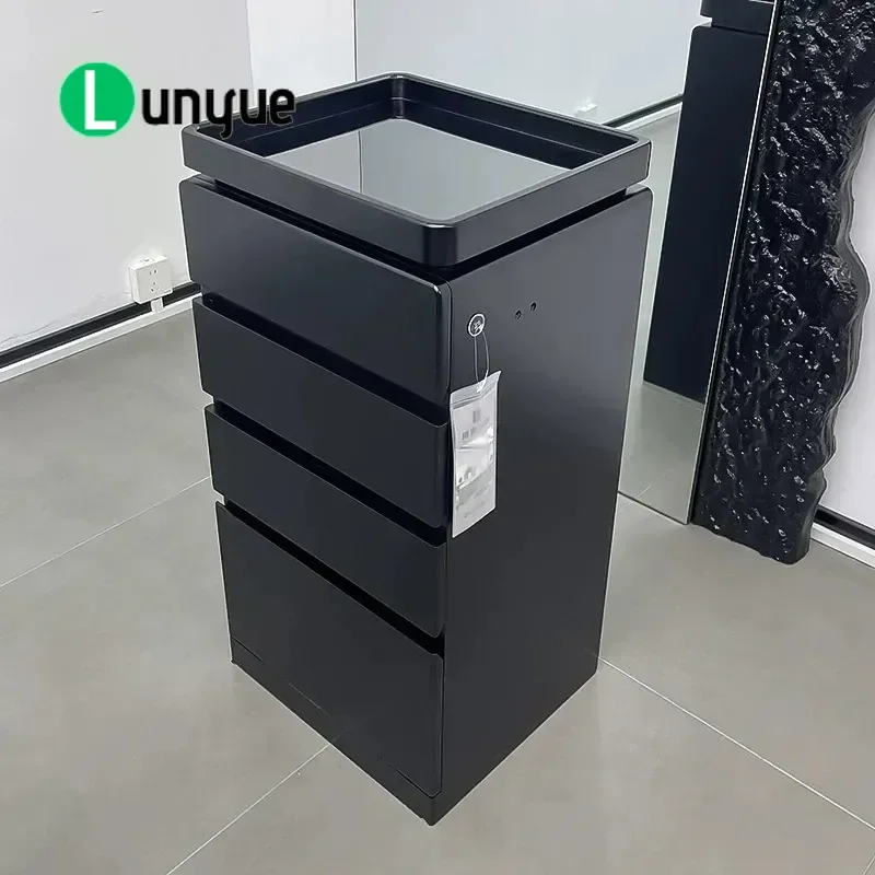 Light Luxury Barber Shop Tool Cabinet with Drawers Professional Hairdresser Beauty Hair Styling Storage Locker for