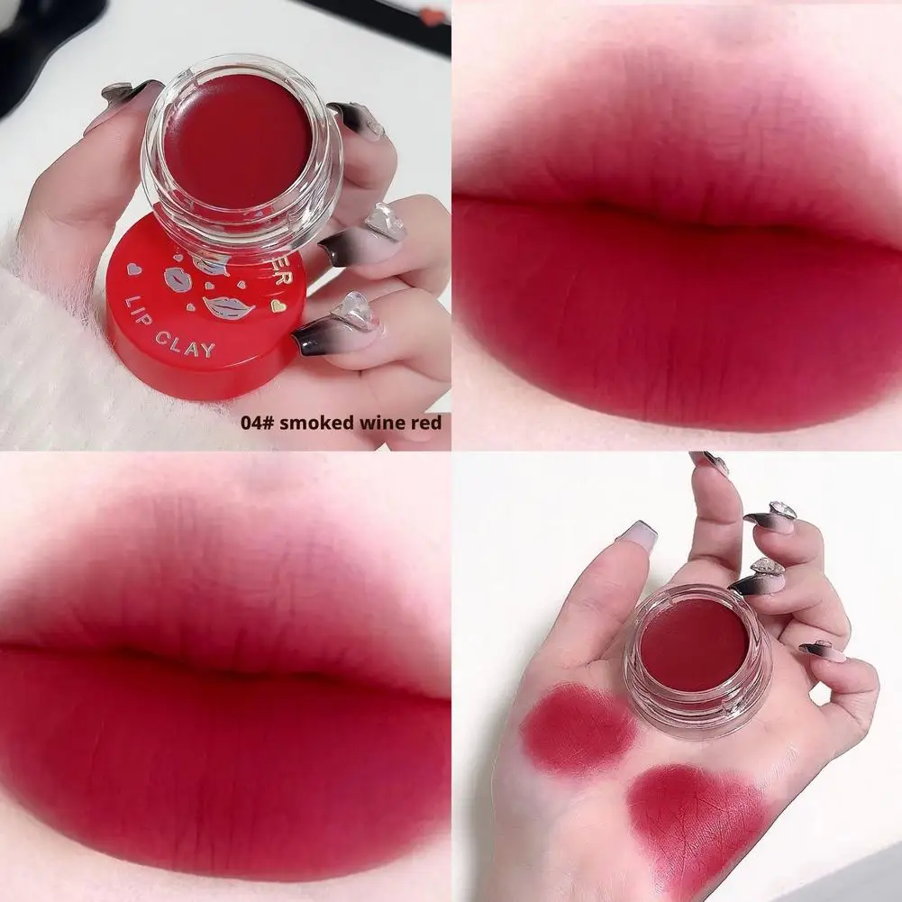 Pot de gelée hydratant, rouge à lèvres en boue, mat, longue durée, Sexy, rouge en conserve, maquillage, cosmétique