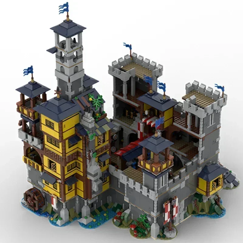 Moc Building Bricks Military Castle Model Black Falcon Trebuchet Technology Modular Blocks Gift Christmas Toys DIY Sets Assembly