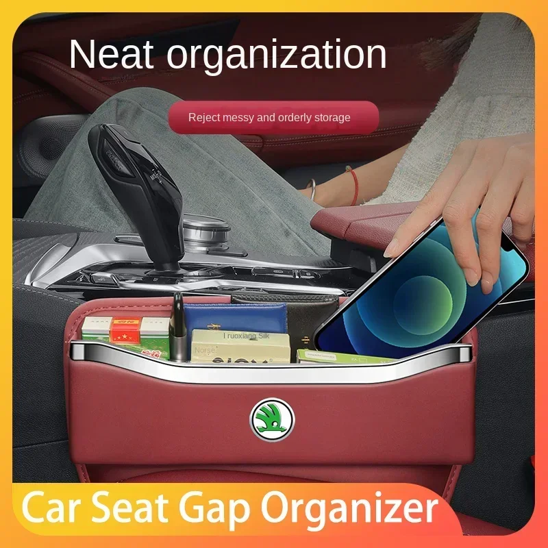 

Car seat gap phone storage box, car interior products For Skoda Octavia MK2 MK3 2 3 A7 Fabia Karoq Kodiaq Superb Rapid Kamiq