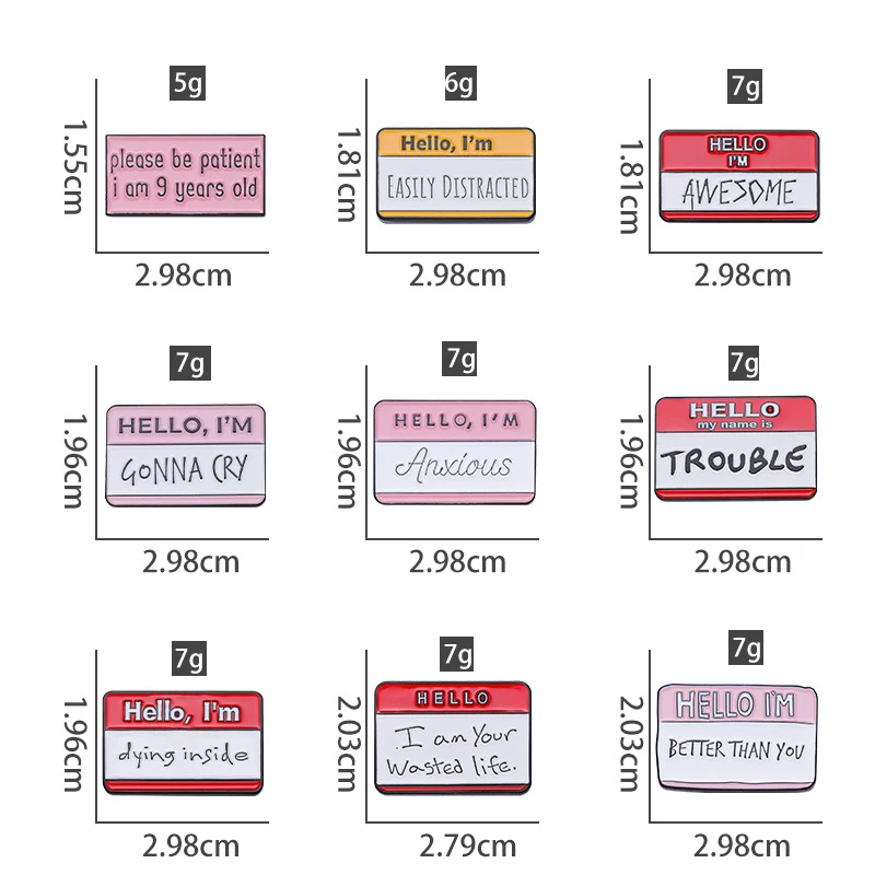 Эмалированная брошь с радужным письмом «Привет», «Поберимое беспокойство», «Better Cry Alien Waste Life Try, креативный металлический значок, булавки для лацканов в стиле панк, ювелирные изделия