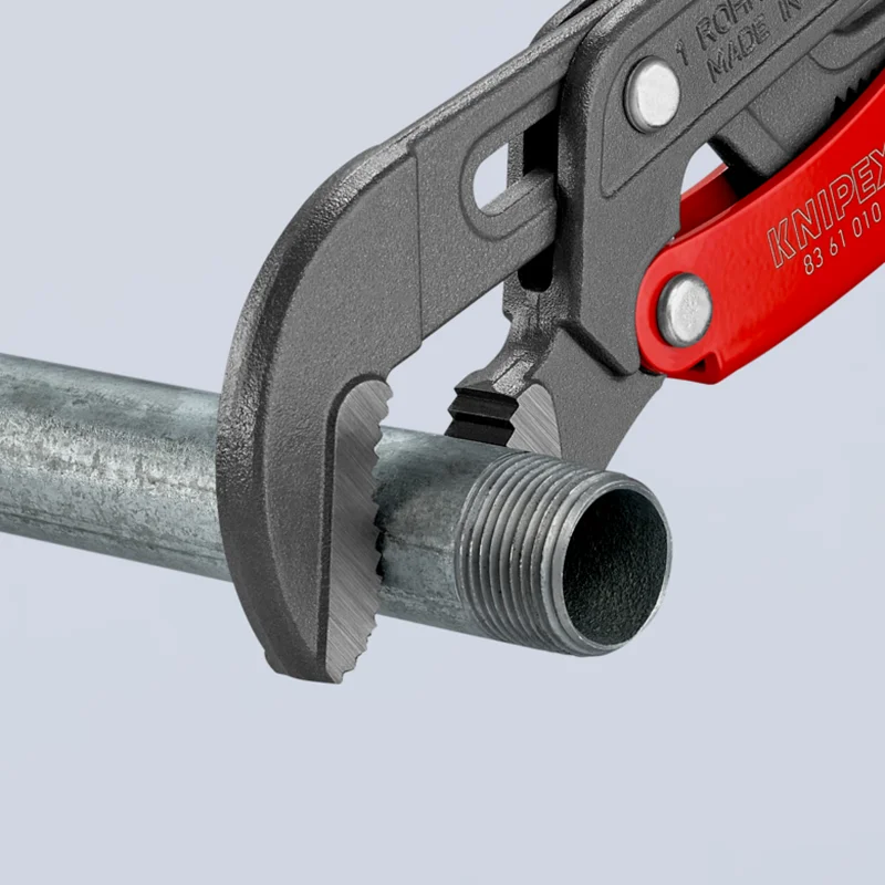 KNIPEX 83 61 010 S-type Quick Adjustment Pipe Wrench Anti Pinch Hand Protection Design Convenient Fast And Labor-saving