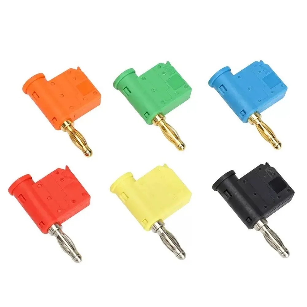 4mm Stackable Banana Plug Solderless Connector, Gold Plated 24A Brass Terminal 0.2-1.5mm² for Speaker Test Lead