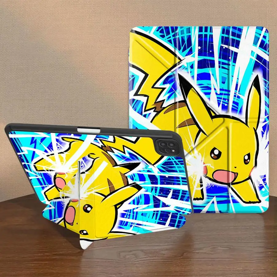 

Чехол-подставка для планшетов iPad Pro 11-го, 10-го, 9-го, 8-го, 7-го поколений, 12.9 дюймов, Air 4, 5, M3, M2, 1, 2, M4, 11 дюймов, Pro 2025, Mini 6, 7, с милым дизайном Pokemon