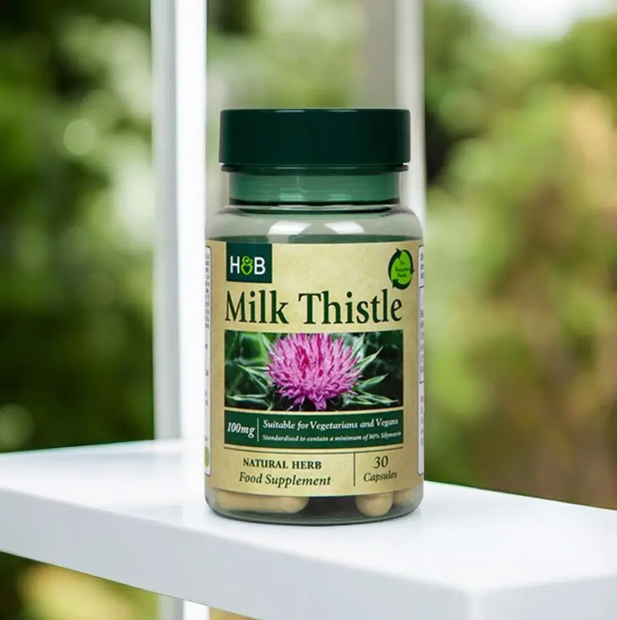 Milk Thistle Capsules HepatoprotectionIncrease liver detoxificationRegulate cholesterolPromote cardiovascular health