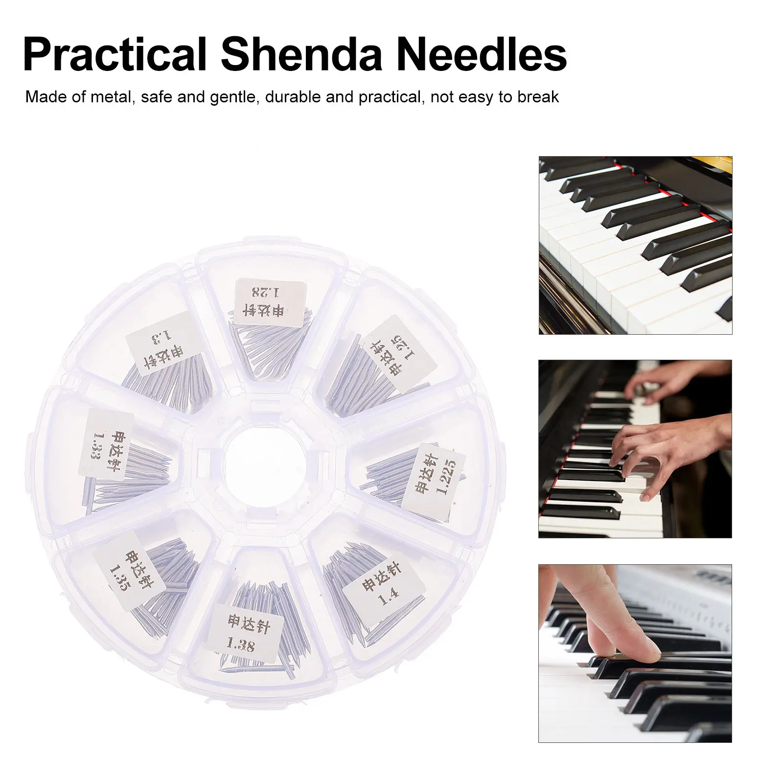 160Pcs Shenda Needle Kit for Piano Tuning Repair Maintenance Metal Piano Shenda Needles Smooth Comfortable Stable Essential