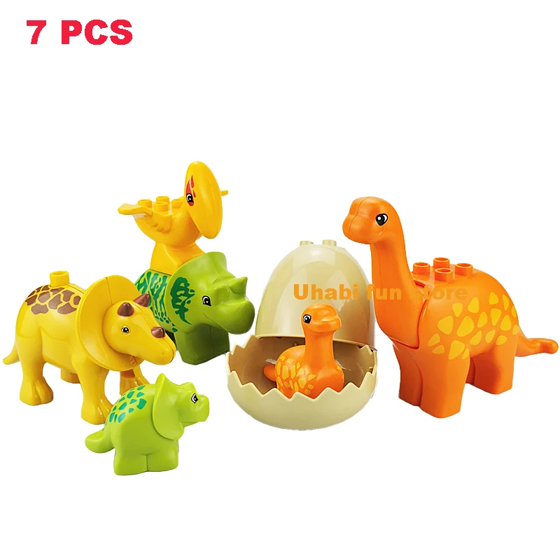 Big Size Building Blocks Animals Plant Scene Models Zoo Farm Dinosaur Ocean Series Set Assemble Education Toys For Children Gift