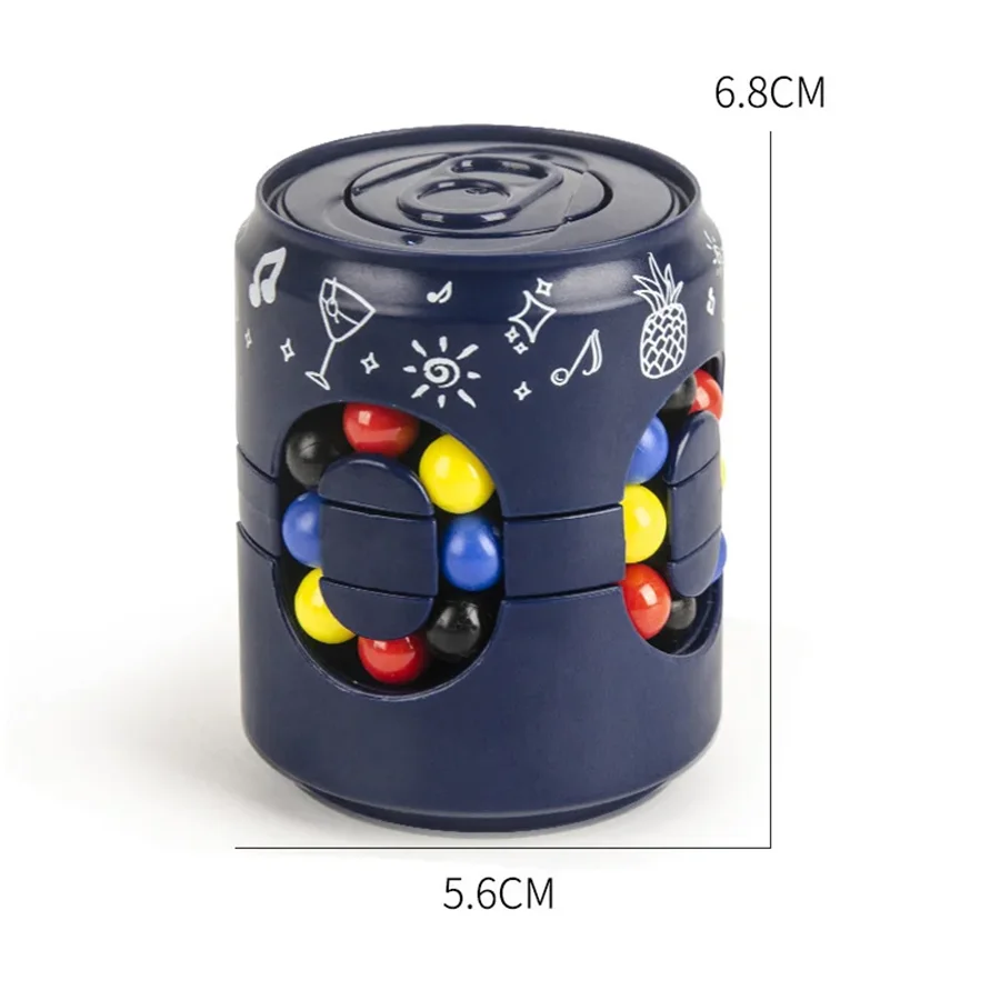 Decompression Toys Rotating Magic Bean Cube Cans Fidgeting Toy Educational Toy Rotating Can Children\'s Puzzle Stress Relief Toy