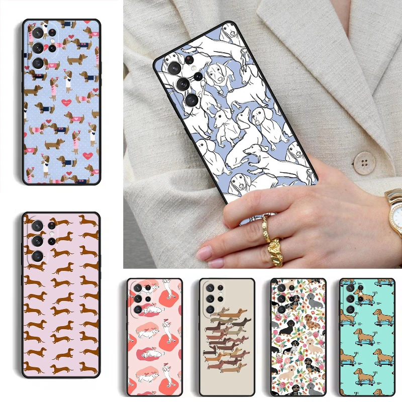 Dachshund Dog Phone Case for Samsung Galaxy S26 S25 Ultra S24 S23 S22 S21 Plus Note 10 Bumper Cover