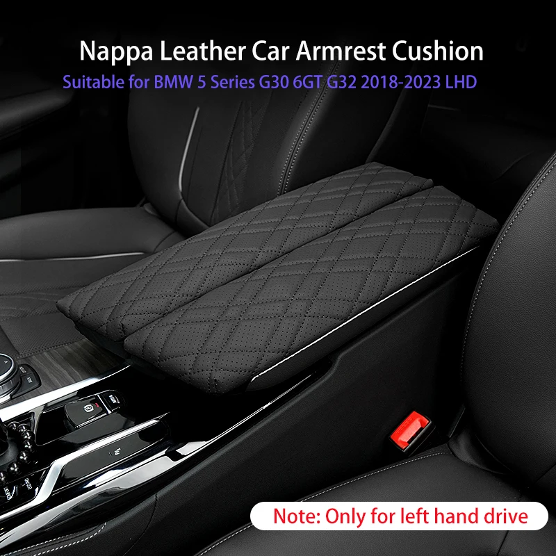 PU Leather Car Armrest Box Cover Cushion Center Console Armrest Protector Pad For BMW 5 Series G30 G32 6GT 2018-2023 Accessories