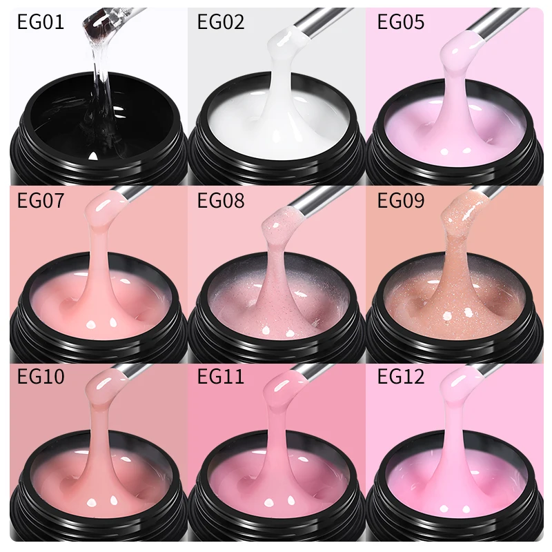 BORN PRETTY 30ml Milky White Hard Gel Jelly Nail Extension Gel Nail Polish Clear Acrylic Nail Color Soak Off UV Construction Gel - Image 1
