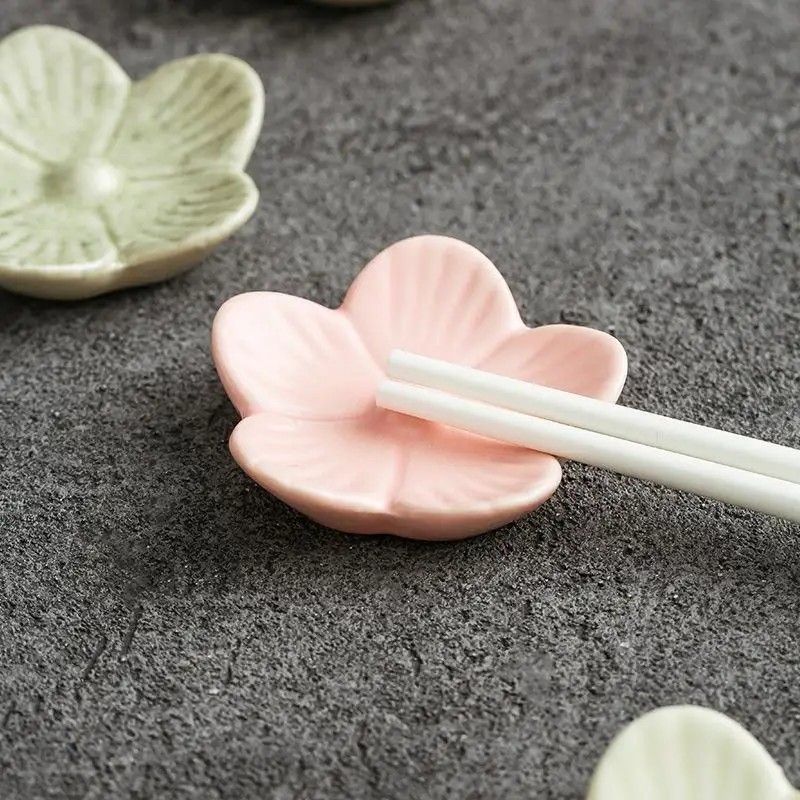 Ceramic Bow Shaped Spoon Rest Set Cute Colorful Glaze Smooth Surface Perfect For Kitchen Dining Table Tea Party