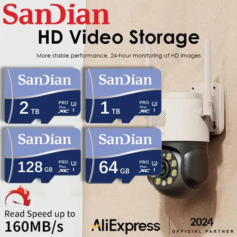 Micro TF SD Card High Speed SD Memory Card 128GB 256GB 32GB 64GB SD Card U3 A2 TF Flash Card for Xiaomi Phone Camera table PC