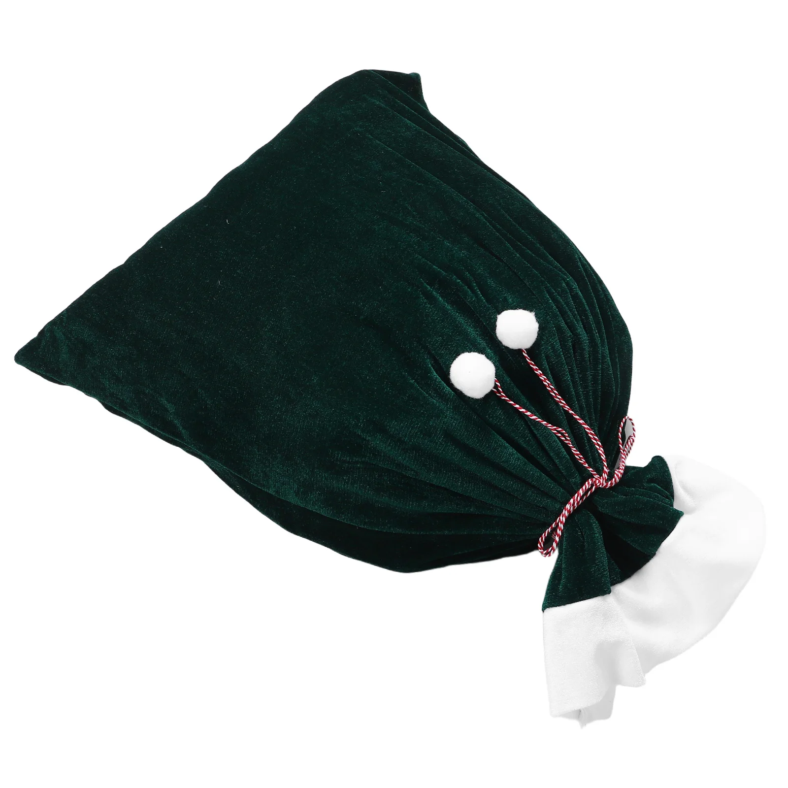

Santa Claus Gift Bag Candy Bags Party Drawstring for Christmas Backpack Pouches Dark Green Cookie Chritmas