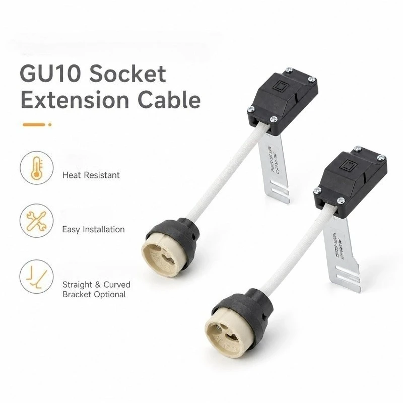 10pcs GU10 Shell Junction Box Lamp Head Lamp Holder with Terminal Spotlight Accessories