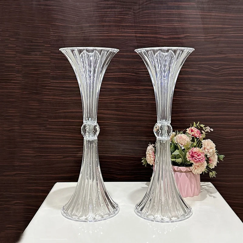 

Acrylic Vase Clear Table Centerpiece Wedding Event Decoration Flower Road Lead For Party Decor