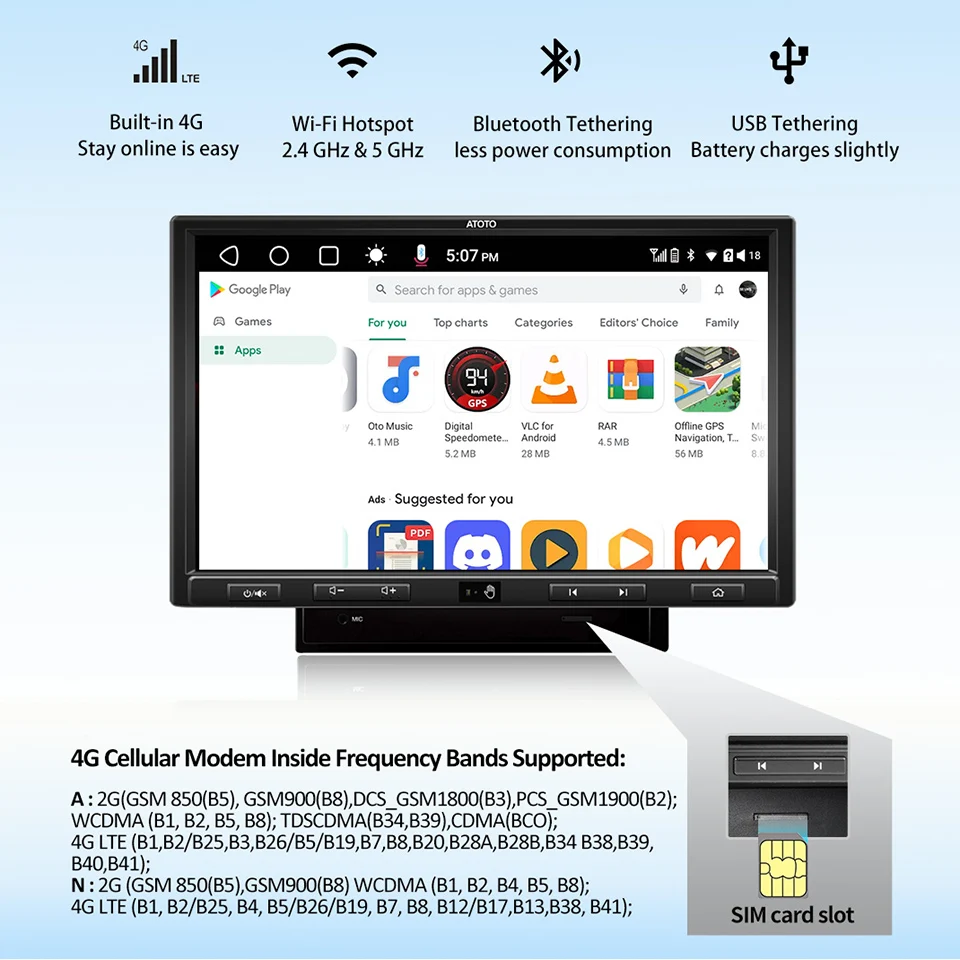 ATOTO S8 Ultra Plus 10 inch Android Car Radio 2Din Wireless