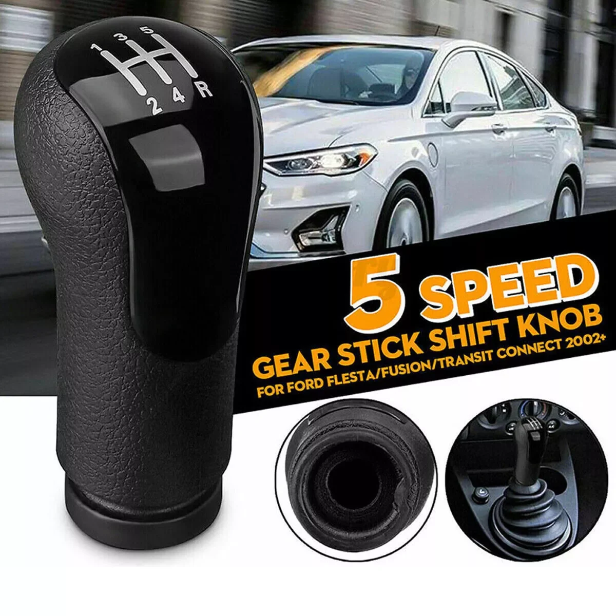 

1pc Gear Shift Knob 5 Speed Gear Shift Knob Lever Shifte Handball Replacement For Ford Fiesta Fusion Transit Car Gear Shift Knob