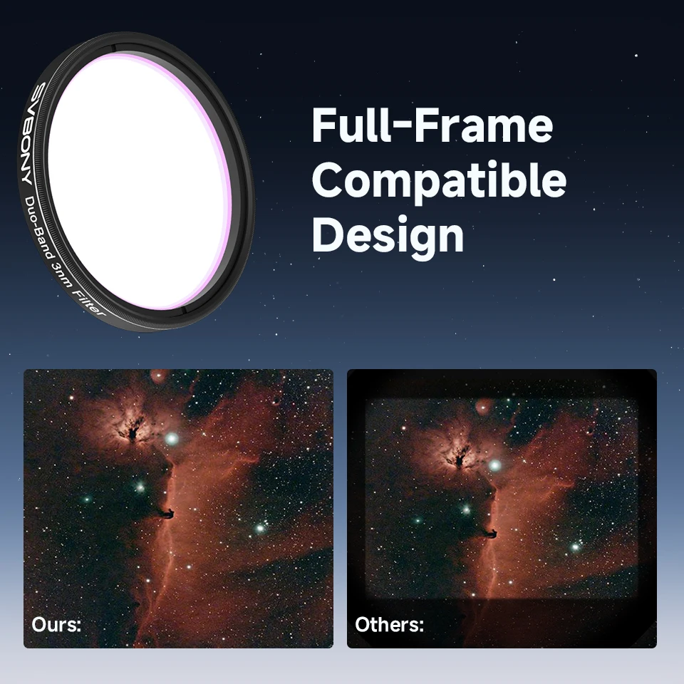 Svbony SV220 Teleskopfilter, H-Alpha und OIII, 3 nm Dualband 1,25 Zoll/2 Zoll Nebelfilter für Astrofotografie – Detail 17